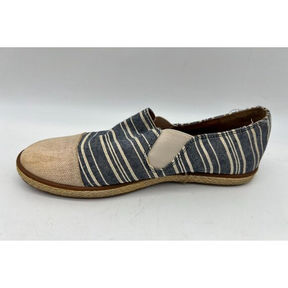 Enzo Angiolini Womens Slip On Flat Espadrilles Size 8M Blue Striped Canvas - Picture 7 of 16